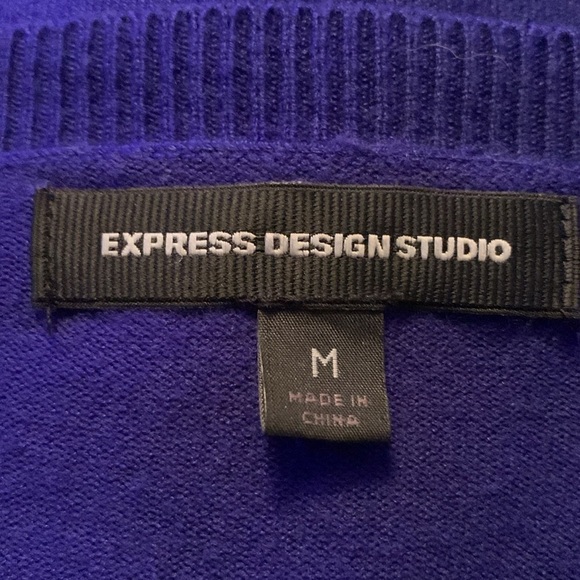 Express Design Studio Blue Cardigan Size M #66 - Picture 6 of 10